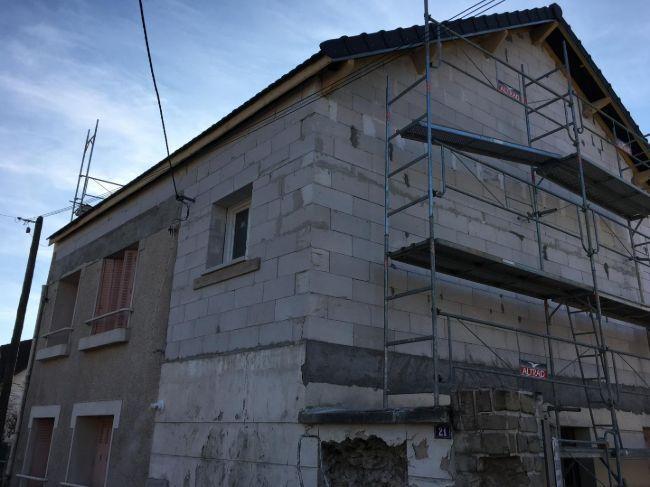 Travaux d'agrandissement de maison à Meaux